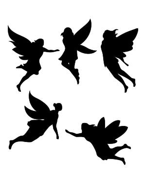 Fairy Silhouette Clipart - Free Vector Graphics for Design & Print