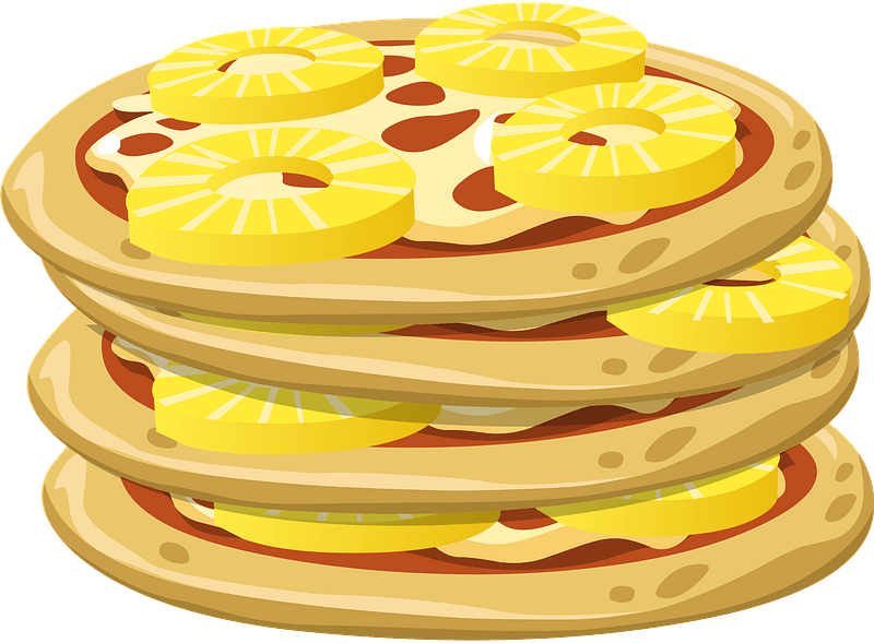 hawaiian pizzas - Clip Art Library