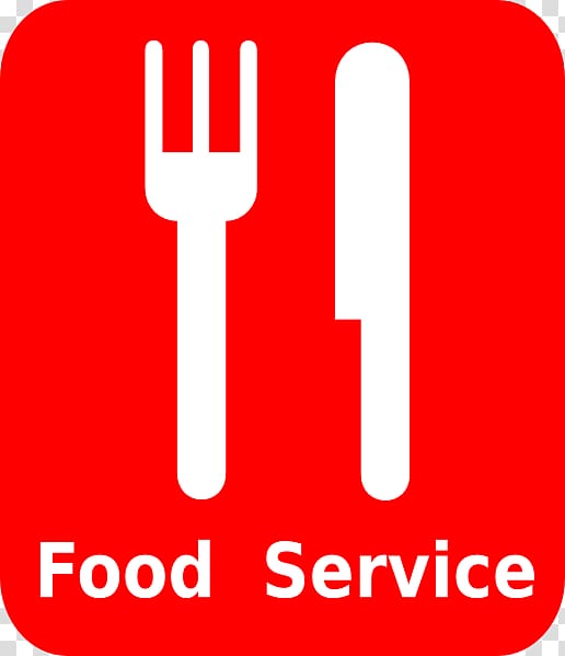 Red square icon with white fork and knife symbols and "Food Service" text below.