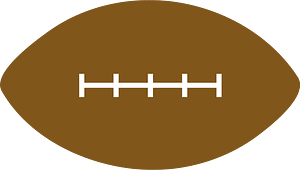 American Football Icon - Classic Leather-Style Ball Design