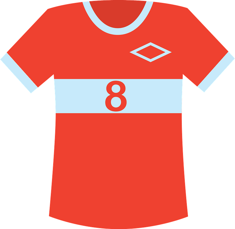 American football jersey uniform tshirt outline Vector Image
