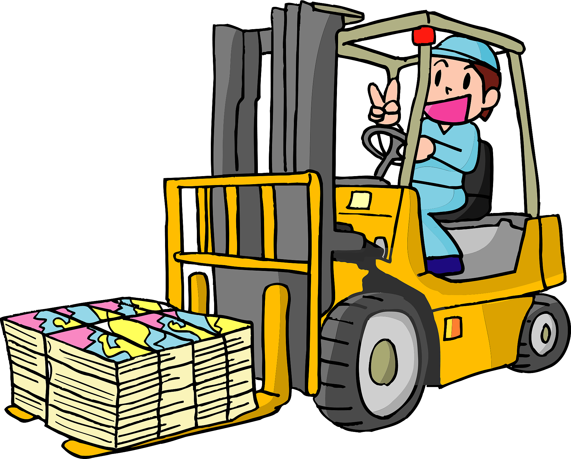 Forklift Clipart Transparent PNG Hd, Yellow Illustration Forklift ...