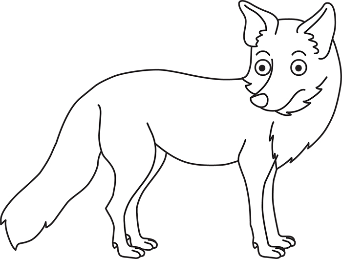 Fox Coloring Page - Free Printable Animal Illustration for Kids