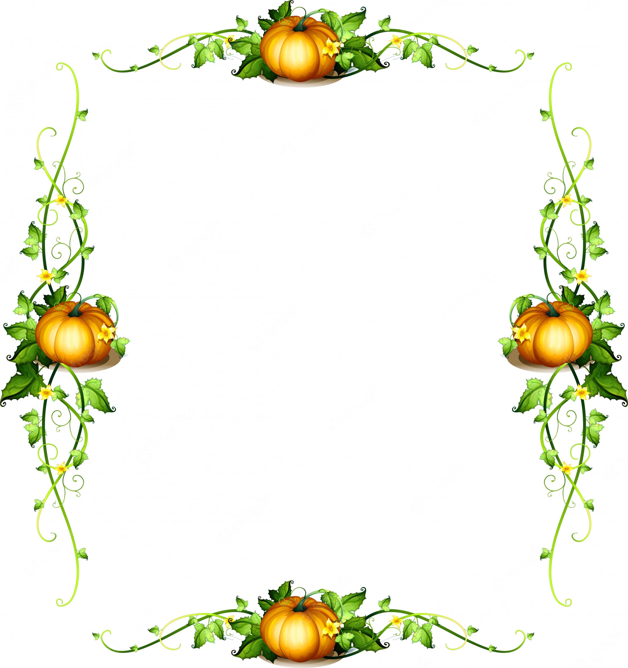 pumpkins frame - Clip Art Library