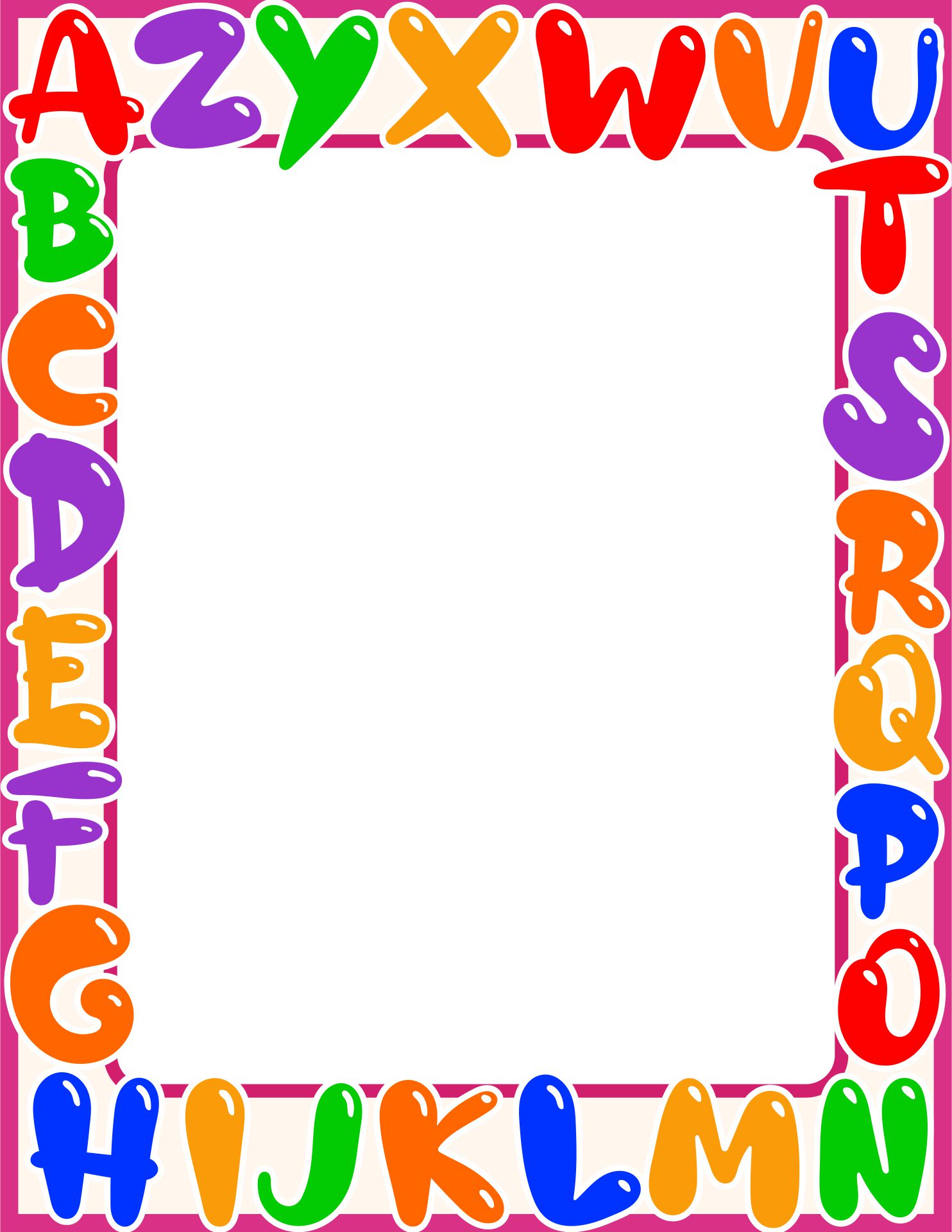 handprint alphabet border - Clip Art Library - Clip Art Library