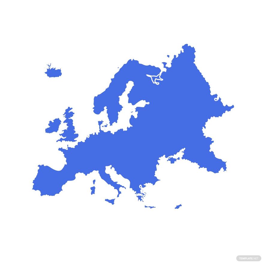 Europe Map Silhouette - Free Downloadable Vector Image