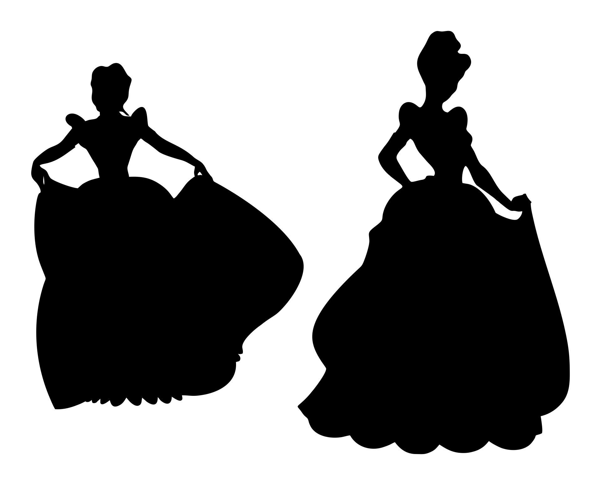 Disney Princess Silhouette Frame Clipart SVG | Creative Design - Clip ...
