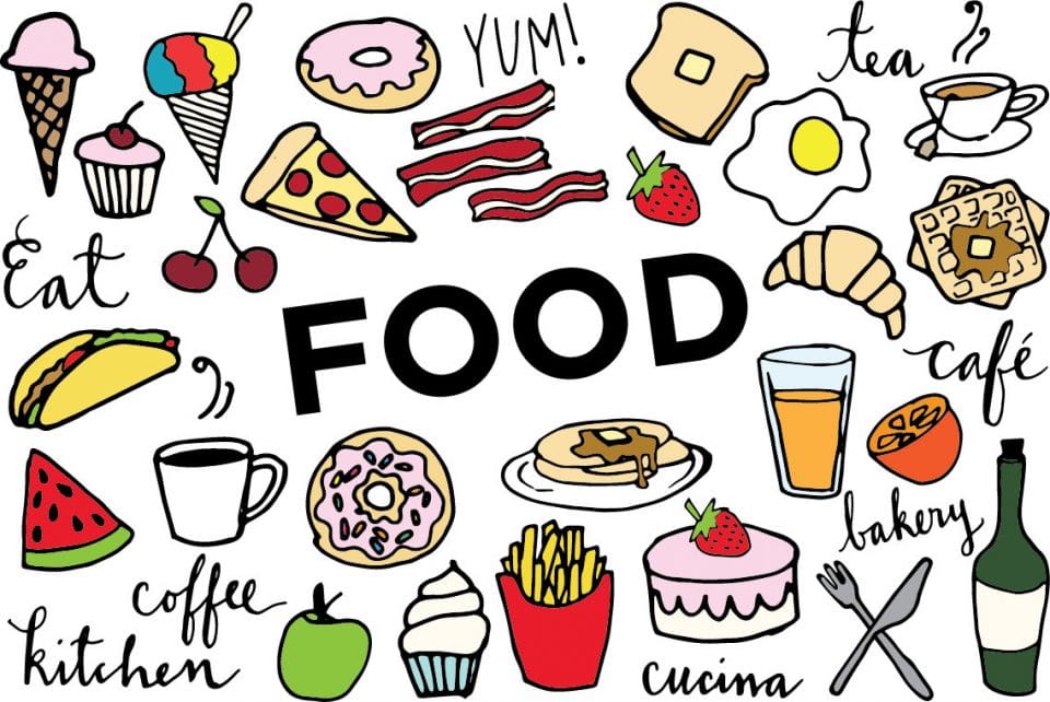 Delicious Food Illustration - Culinary Icons & Doodles for Websites