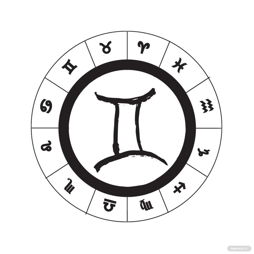Black And White Zodiac Signs For Aries Taurus Gemini Cancer Clip 