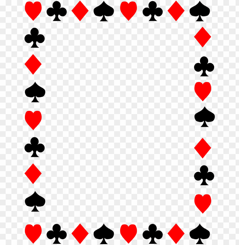 Playing Card Suit Border Graphic - Free Transparent PNG