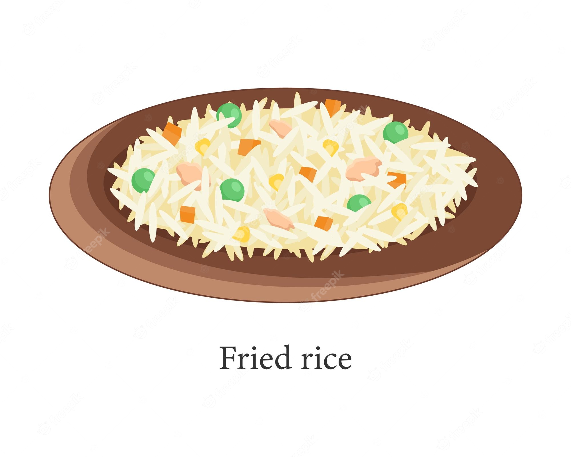 Nasi Goreng PNG Picture Cute Hand Drawn Illustration Fried Rice Clip 