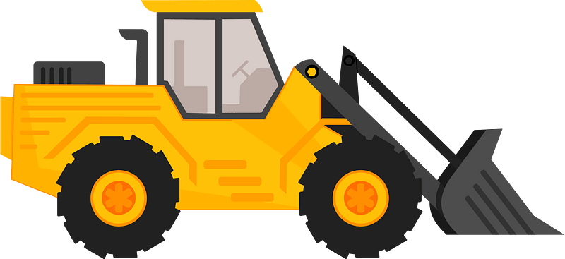Front-End Loader Construction Equipment - Vector Illustration