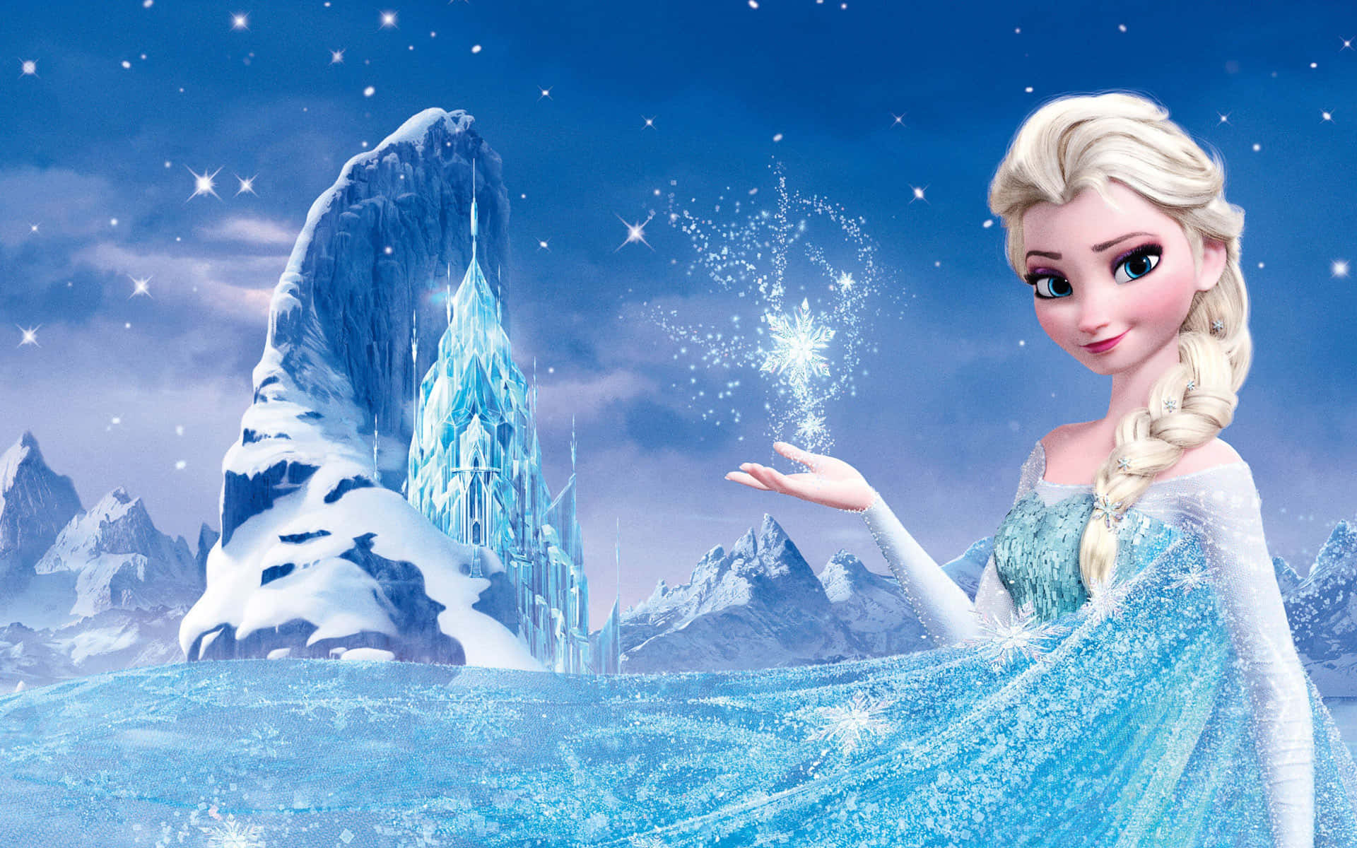 Elsa’s Ice Castle and Magic Snowflake - Disney Frozen Scene