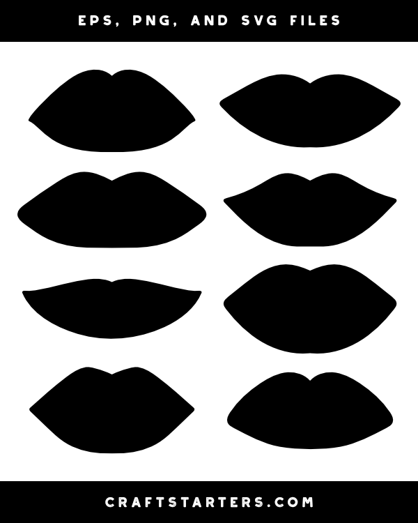Free Lip Silhouette Clipart - EPS, PNG, SVG Download | CraftStarters