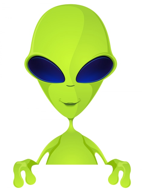 Green Alien Cartoon Illustration - Free Download & Usage