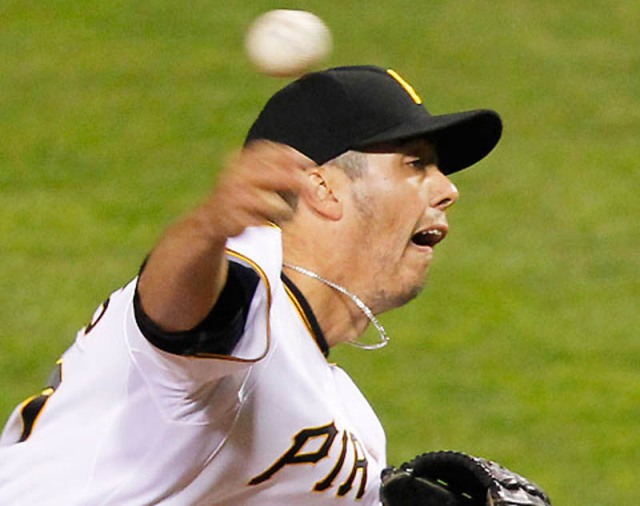 Pittsburgh Pirates Pitcher in Action - High-Energy Baseball Throw