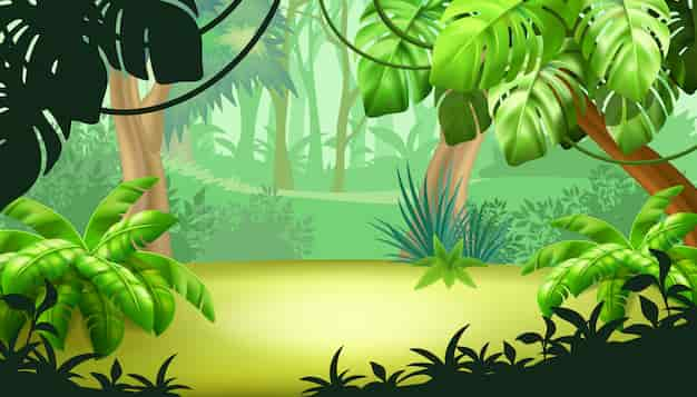 Jungle Scene Vector Art, Icons, and Graphics for Free Download - Clip ...