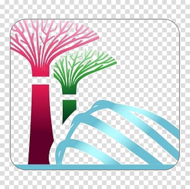 Stylized logo featuring two colorful Supertree-like structures and a blue wave motif, symbolizing nature and sustainability.