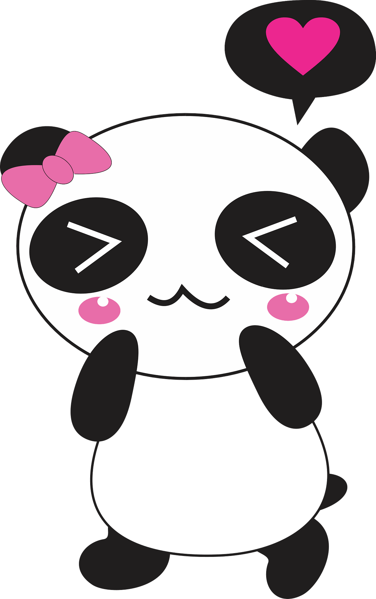 Adorable Panda Illustration - Free Download & Usage Ideas