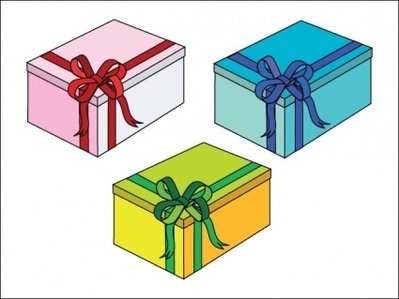 Colorful Gift Boxes with Ribbons - Festive Packaging Illustration