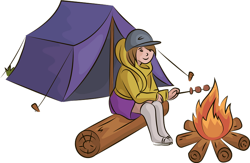 girls camps - Clip Art Library