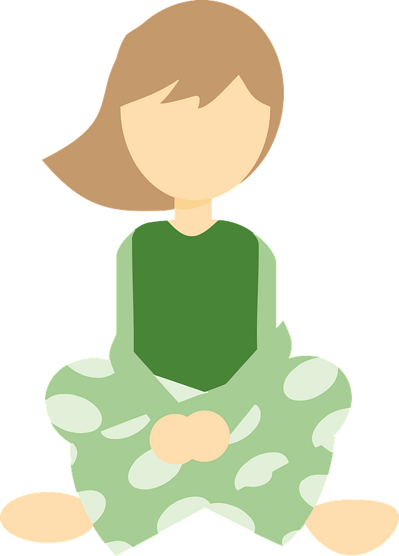 Child Illustration in Green Outfit - Free Vector Graphic