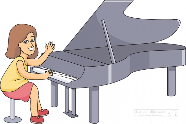 Cartoon Piano Children Play The Piano Png Transparency Play The 