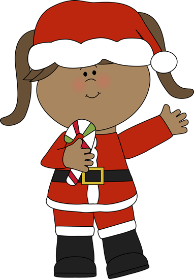 Festive Santa Girl Clipart - Free Holiday Illustration for Kids’ Content
