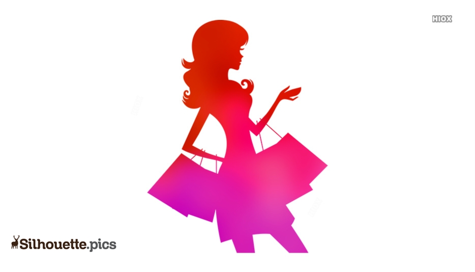 Silhouette Woman Shopping, Fashion shopping girl silhouette - Clip Art ...