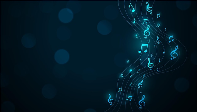 Abstract Music Notes Background - Digital Audio & Sound Design Visual