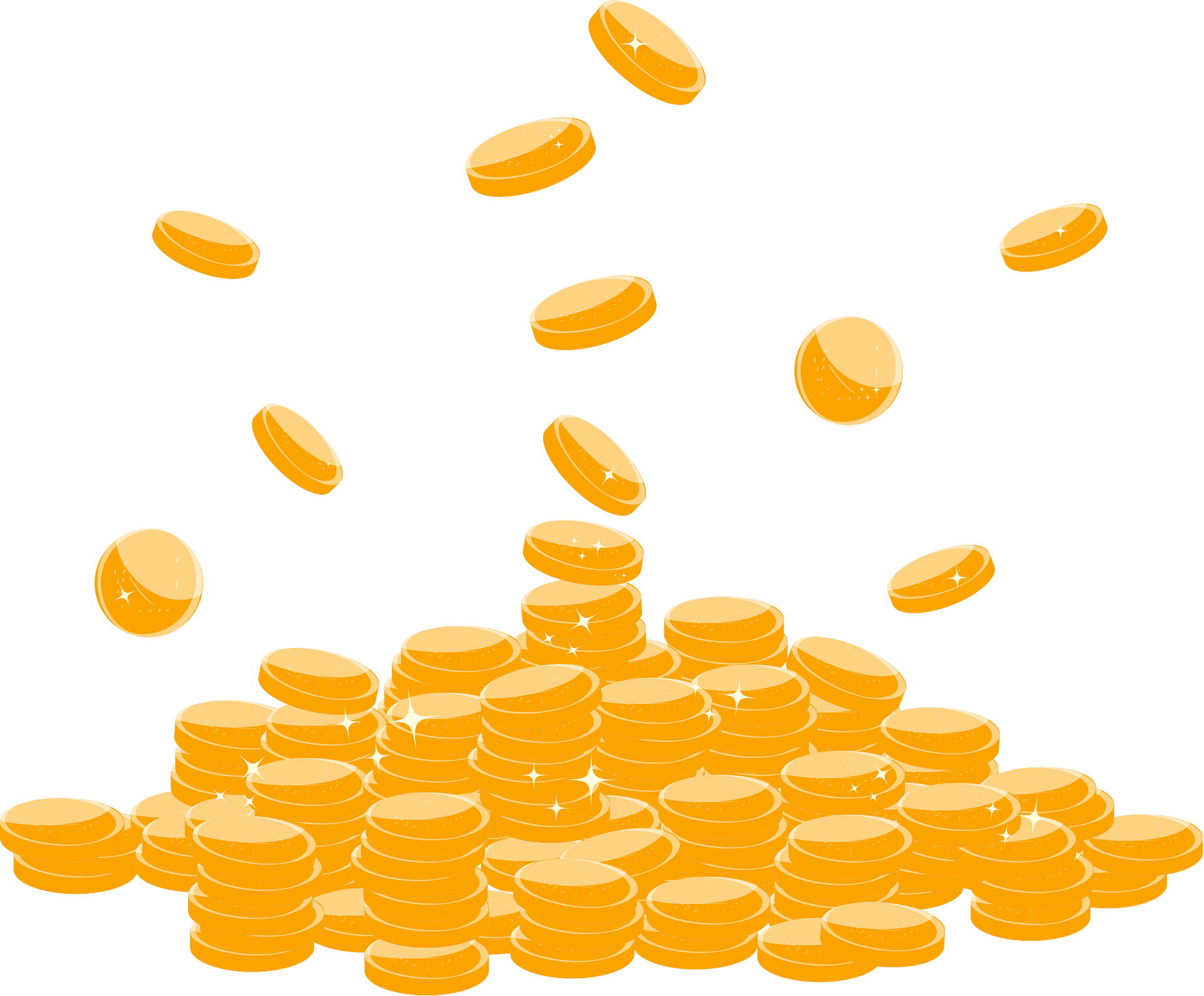 US Coins Color Cents Pennies Dimes Quarters Clip Art Commercial Use 