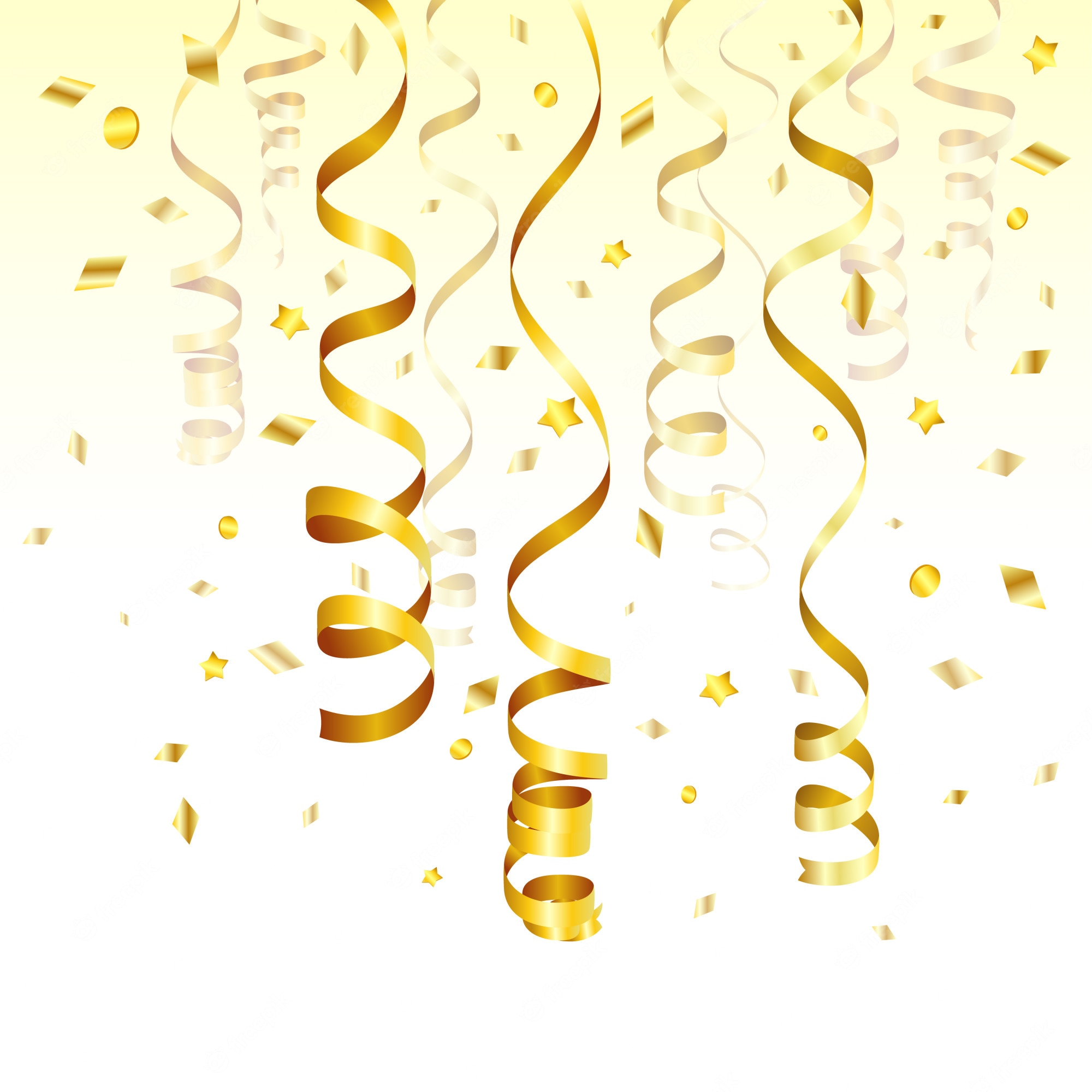 Gold Streamers PNG Transparent Images Free Download