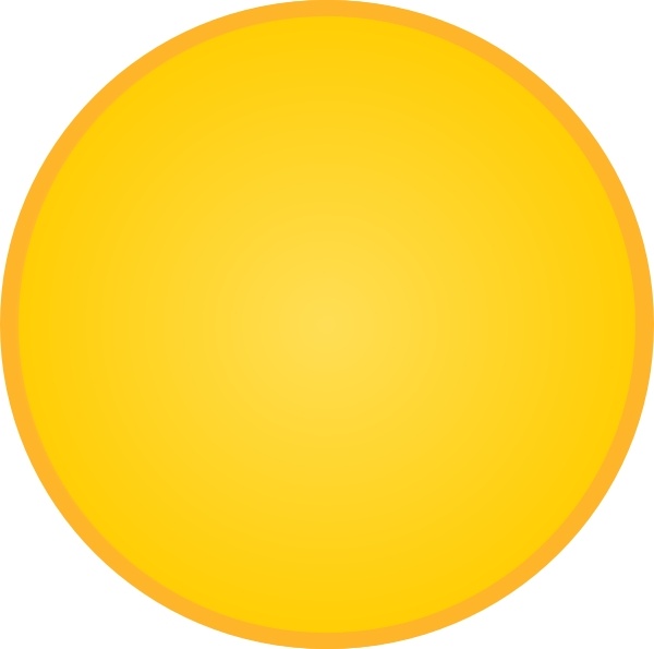 Yellow Circle Icon - Simple Vector Graphic for Web and Design