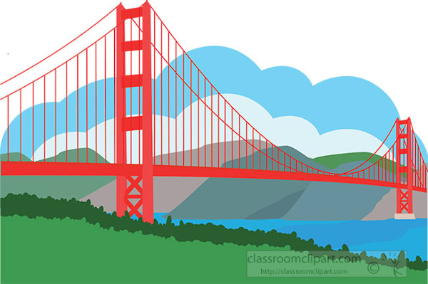 Golden Gate Bridge SVG, DXF, Bridge Clipart, cutting, Bridge vector ...
