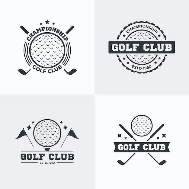Golf Logo Designs Concept Vector, Silhouette Of Golf Logo Designs ...