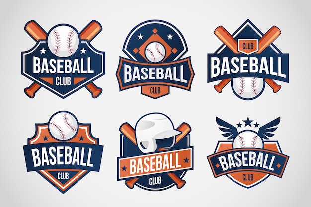 Vintage Baseball Logos, Emblems, Badges And Design Elements - Clip Art ...