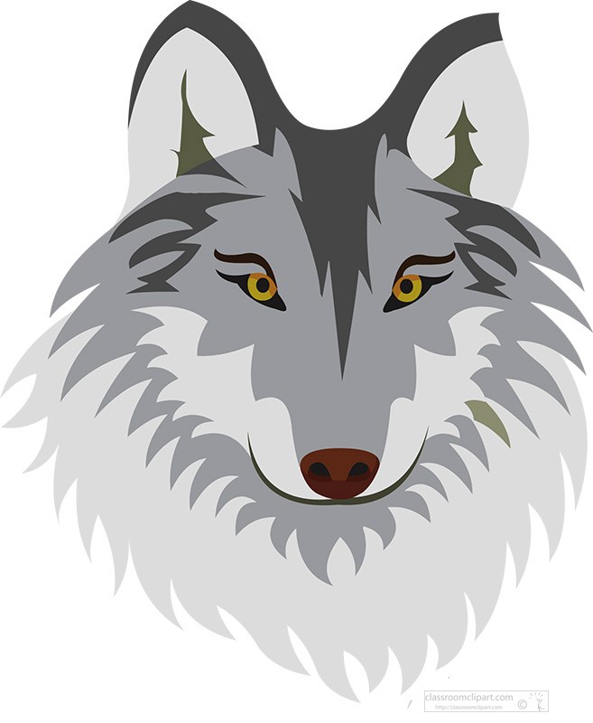 gray wolfs - Clip Art Library