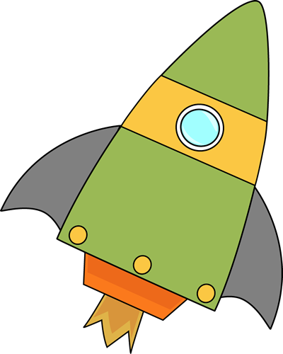 Cartoon Rocket Illustration - Fun Space-Themed Graphic for Kids & Education