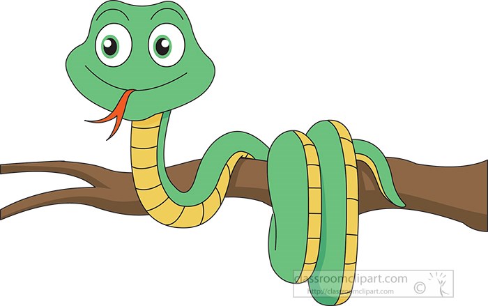 Cartoon Snake Illustration for Kids’ Educational Content