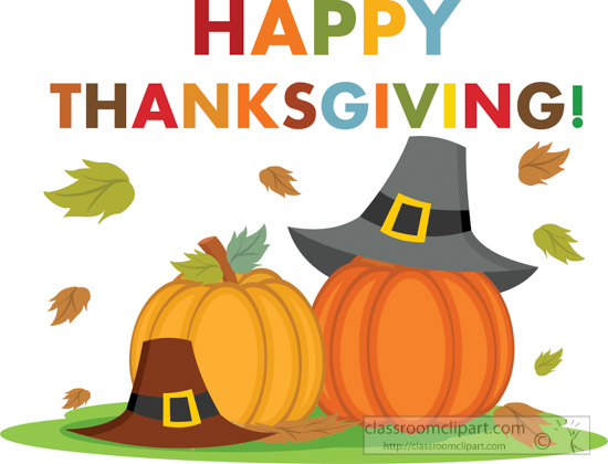 Happy Thanksgiving Clip Art - Free Download for Classroom & Celebrations