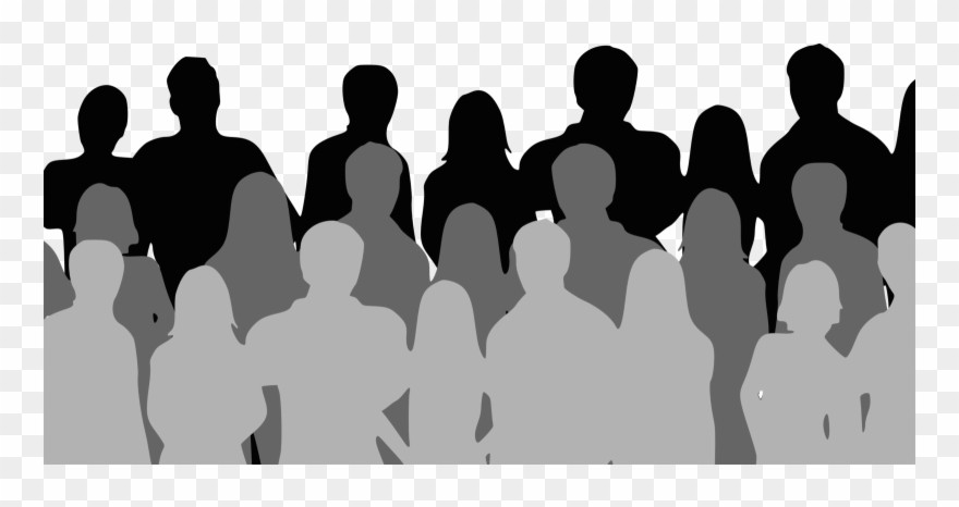 Diverse Crowd Silhouette Illustration - Free PNG for Web & Design