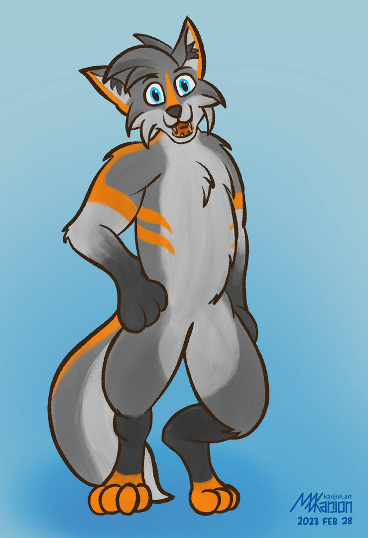 Anthro Fox Character Art - Digital Illustration by Kanjon