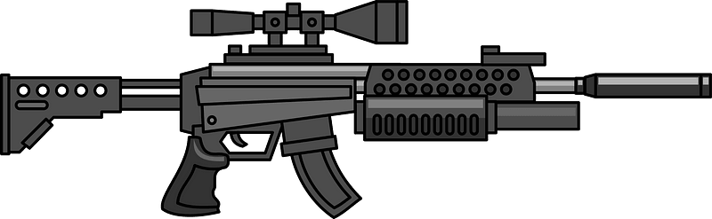 Tactical Rifle Illustration - Modern Assault Weapon Design