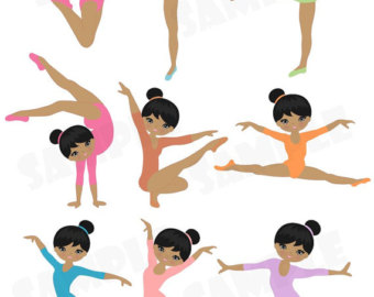 Diverse Ballet & Gymnastics Illustrations for Kids’ Activities and Education