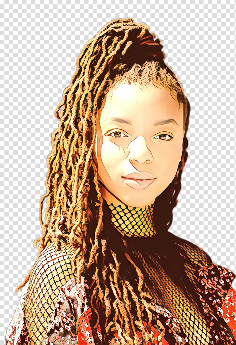 Stylish Digital Portrait of Black Woman with Dreadlocks | Art & Fashion
