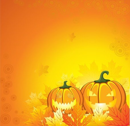 Halloween Pumpkin Background - Festive Autumn Design for Web & Print