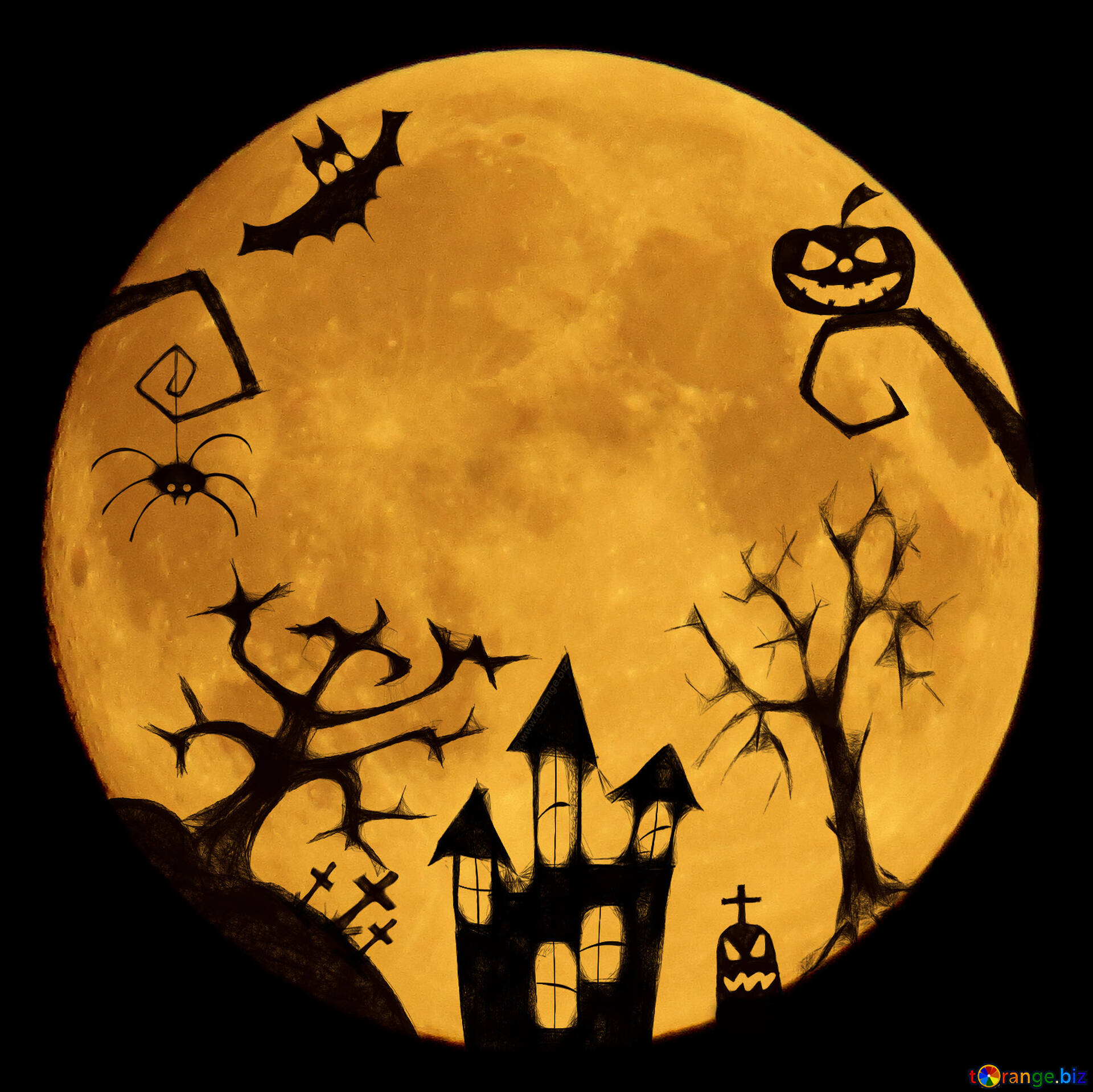 halloween backdrops - Clip Art Library
