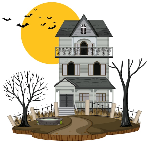 Halloween Village Clipart Haunted House Graphics Spooky Graveyard