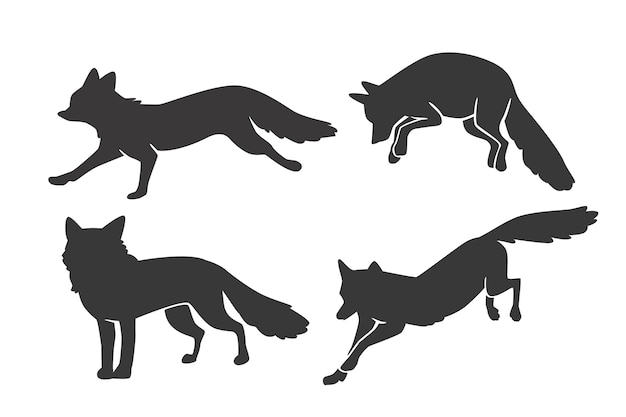 Fox silhouette Royalty Free Stock SVG Vector