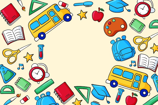 Back to School Supplies Illustration - Free Educational Clipart
